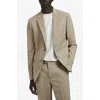 Mango Milan Slim Fit Linen Blazer In Green