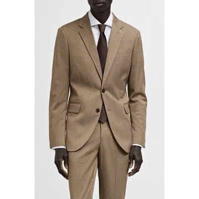 Mango Milan Slim Fit Stretch Sport Coat In Medium Brown