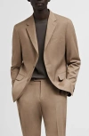 Mango Milan Slim Fit Suit Blazer In Beige