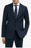 Mango Slim Fit Virgin Wool Suit Blazer In Dark Navy