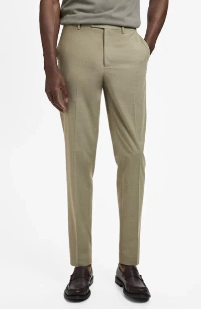 Mango Milan Slim Fit Suit Pants In Green