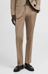 Mango Milan Slim Fit Suit Pants In Beige