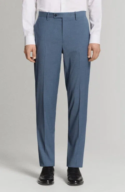 Mango Milan Slim Fit Suit Pants In Blue