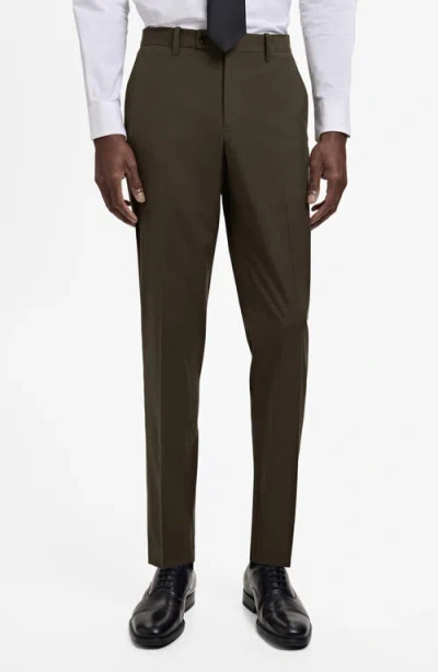 Mango Milan Slim Fit Suit Pants In Green
