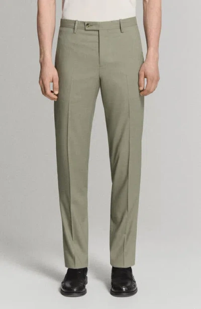 Mango Milan Slim Fit Suit Pants In Green