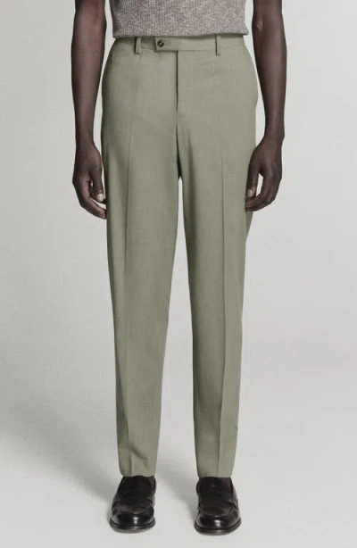 Mango Milan Slim Fit Suit Pants In Green