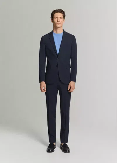 Mango Milan Slim-fit Suit Pants In Dark Navy