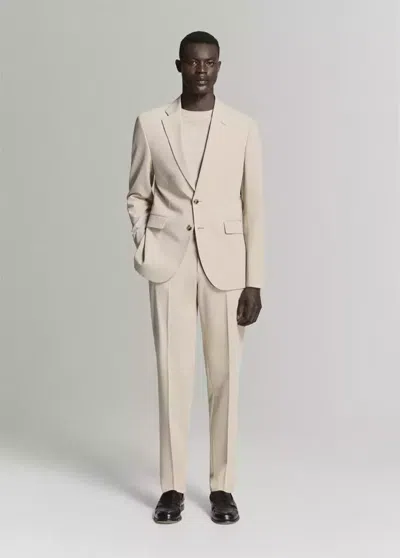 Mango Milan Slim-fit Suit Pants In Beige