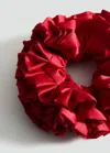 Mango Mini Ruffle Scrunchie Red