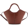 Mango Mini Faux Leather Shopper Bag