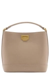 Mango Mini Faux Leather Shopper Bag In Light/pastel Brown