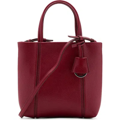 Mango Mini Faux Leather Tote In Red
