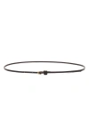 Mango Mini Leather Belt In Brown