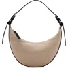Mango Mini Oval Linen Blend Shoulder Bag In Black