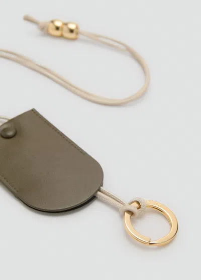 Mango Mini Pocket Keychain Khaki