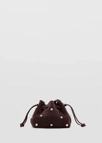 Mango Kids' Mini Sac Seau En Cuir In Chocolat