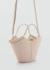 Mango Mini Shopper-style Shoulder Bag Off White