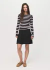 Mango Pleated Mini-skirt In Black
