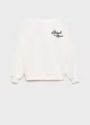 Mango Minnie Mouse Sweatshirt Off White In Off White