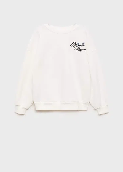 Mango Kids' Minnie Mouse Sweatshirt Off White