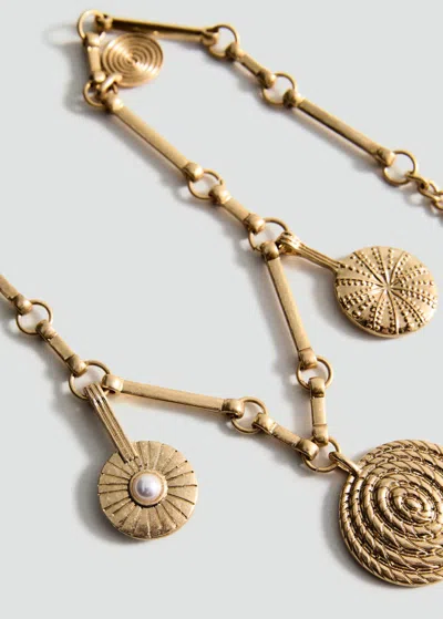 Mango Mixed Bead Necklace In Or