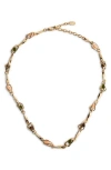 Mango Mixed Beads Necklace In Orange