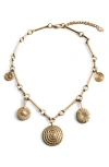 Mango Mixed Charm Necklace In Gold