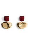 Mango Mixed Drop Earrings In Gold