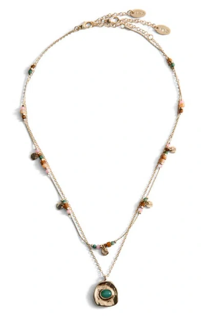 Mango Mixed Layered Necklace In Gold