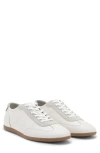 Mango Leather Mixed Sneakers In White