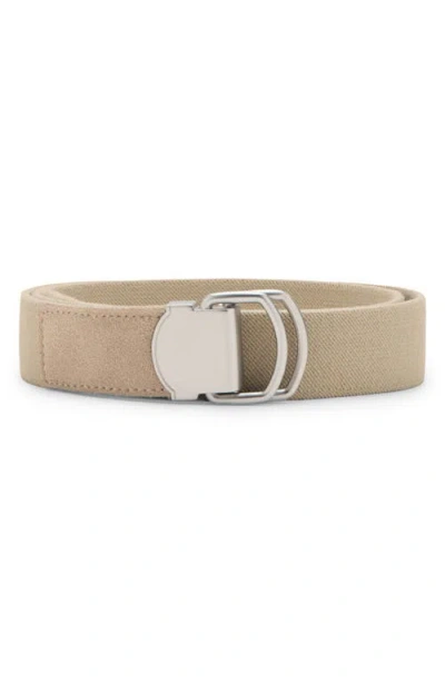 Mango Mixed Media Belt In Gray