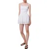 Mango Mixed Media Broderie Anglaise Minidress In White
