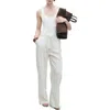 Mango Striped Combined Knit Jumpsuit Off White In White