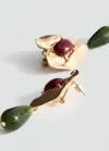 Mango Boucles D'oreilles Résine Combinées Or - Femme - Taille Unique -