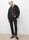 Mango Buckle Leather Moccasins Black In Black