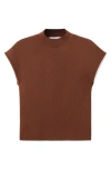 Mango Mock Neck Sweater In Brown