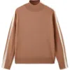 Mango Mock Neck Sweater In Brown