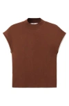 Mango Mock Neck Sweater In Brown