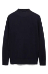 Mango Mock Neck Sweater In Blue