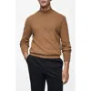 Mango Mock Neck Sweater In Medium Brown