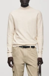 Mango Mock Neck Sweater In Sand