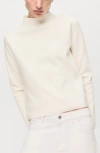 Mango Mock Neck Sweater In White