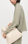 Mango High Collar Sweatshirt Khaki In Green