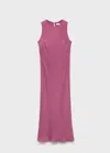 Mango Modal Midi-dress Pink In Multi