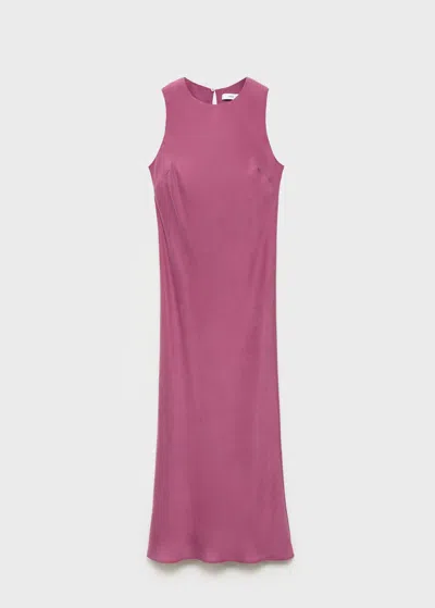 Mango Modal Midi-dress Pink