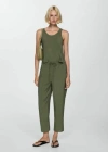 Mango Modal Sleeveless Top Forest Green In Forest Green