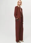 Mango Pantalon Droit Modal Orange Brûlé - Femme - 50 -  In Brown