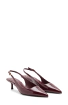 Mango Mona Slingback Pump In Burgundy