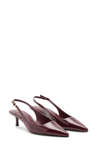 Mango Mona Slingback Pump In Burgundy