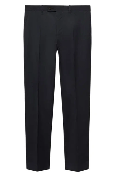 Mango Monaco Slim Fit Suit Pants In Black